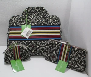 Vera Bradley Barcelona 3-teilige Kulturbeutel Reisetasche Geldbörse Münzbörse Neu mit Etikett - Bild 1 von 13