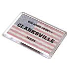 FRIDGE MAGNET - Clarksville - Red River, Texas - USA Flag