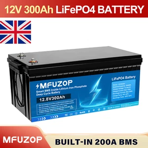 12V 300Ah LiFePO4 Lithium Battery LiFePO4 10000+ Cycles BMS Solar RV Off-grid - Picture 1 of 18