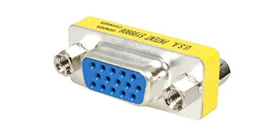 Mini adattatore vga vga accoppiatore metallico prolunga maschio femmina 15 poli - Immagine 1 di 2