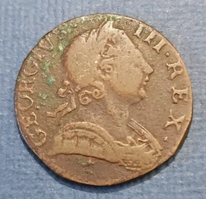 1772 British Half Cent Colonial American Coin KING George (KM.#601) - Picture 1 of 2