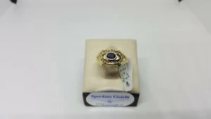 Anillo Mujer Vintage Oro 18Kt Con Zafiro Y Diamantes (3053) Fondo De Almacén - Imagen 1 de 13