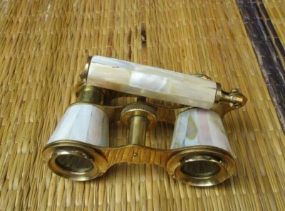 Antique Brass Opera Glasses Binocular Mother of Pearl Brass Fittings  Gift - Image 1 of 4