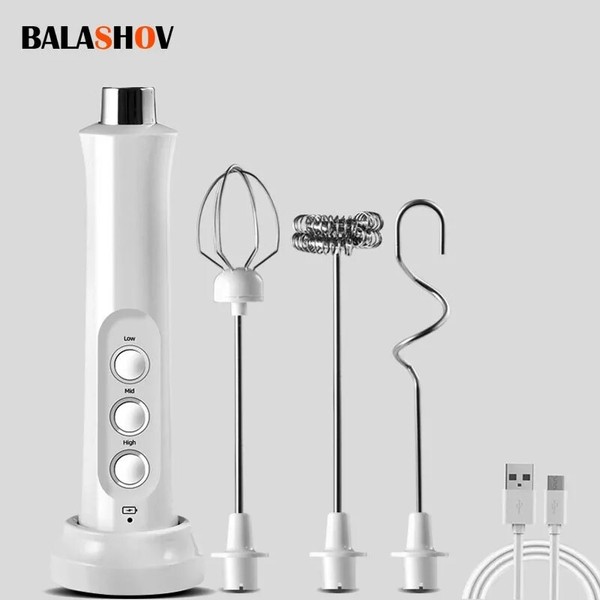 Portable Wireless Handheld Mixer Electric Milk Frother Egg Beater Bubble Maker Photo Related