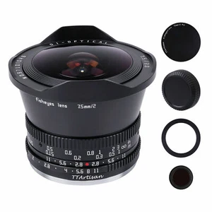 TTArtisan 7.5mm F2.0 Manual Fisheye Lens For Canon Nikon Sony Fujifilm Leica M43 - Picture 1 of 4