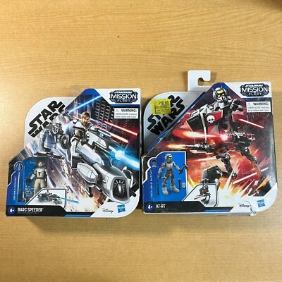 Hasbro Star Wars Mission Fleet BARC Speeder & AT-RT NEW damaged box - Image 1 of 3