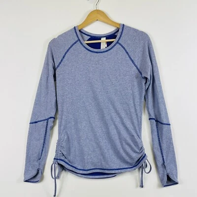 Lucy Activewear Purple Stripe Long Sleeve Mesh Back Top Shirt Womens Medium - Image 1 of 4