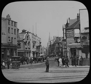 SOUTHAMPTON FROM THE PIER ENTRANCE 1893 OLD PHOTOGRAPH Magic Lantern Slide - Picture 1 of 3