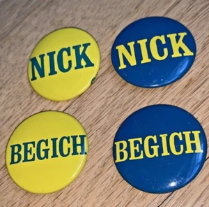 4 verschiedene NICK BEGICH Alaska Kongressabgeordnete KNÖPFE - fehlen im Hale Boggs Flugzeug - Bild 1 von 5