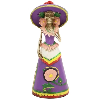 Figura Día de los Muertos La Catrina - Vestido Púrpura - Día de Muertos Foto 1 de 3