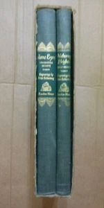 Jane Eyre & Wuthering Heights Box Set Charlotte & Emily Bronte 1944 zufälliges Haus - Bild 1 von 8