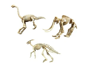 Mini Skelett Figuren 3x Dino & Mammut / ca. 6 cm / 80er–90er Vintage - Bild 1 von 2