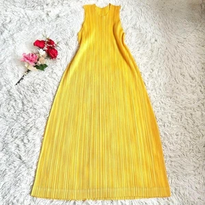 [Top Zustand] Maxikleid Pleats Please 19AW A-Linie, hellorange, Größe 3 - Bild 1 von 10