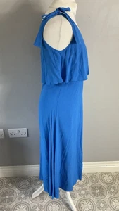 Brandneu mit Etikett Whistles Romina royalblaues Midikleid mit Bindedetail und Trägern UK 8 - Bild 1 von 10
