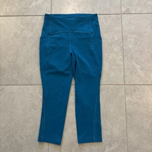 Lululemon Women’s Sz 6 Swift Speed High Rise Crop 21” Leggings Blue Athleisure - Picture 1 of 11