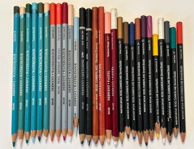 Lote de 28 lápices de artista Derwent CUMBERLAND ACUARELA BOCETOS Foto 1 de 4