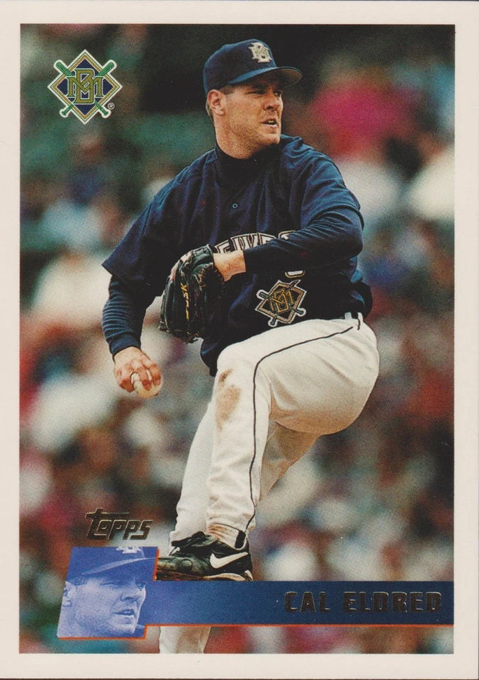 1996 Topps #335 Cal Edred Milwaukee Brewers Baseball Card - Image 1 of 1