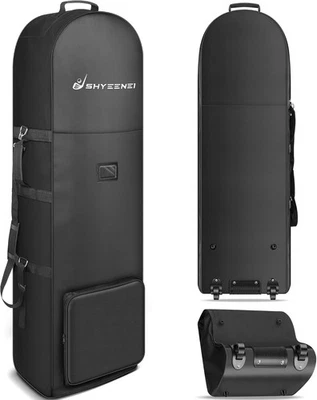 SHYEENEI Hard Case Golf Club Travel Bag with Wheels Luggage Lock Cover Airline Waterproof