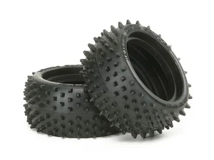 Tamiya 53084 1/10 RC Buggy Rear Square Spike Tire Set(2pcs)DF02/DT03/TT02B/TL01B - Picture 1 of 1