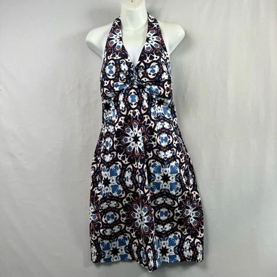 Vestido halter Jones New York para mujer 12 Ikat geométrico playa solero Foto 1 de 4
