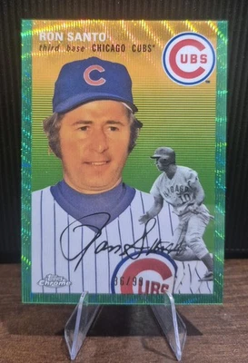 2023 Topps Chrome Ron Santo Green Refractor /99 Chicago Cubs Baseball Card #481 - Image 1 of 2
