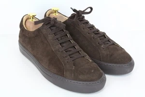 SUITSUPPLY Men's Sneakers EU42 Brown Calf Suede Low-Top Lace-Up Leather - Picture 1 of 17