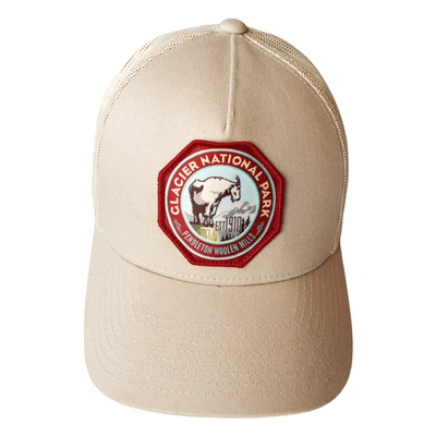 Gorra Pendleton Parque Nacional Glaciar Gorra Snap Back Beige Malla Camionero Parche Para Hombres Foto 1 de 4
