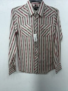 New Children’s Pink Stripped White House Long Sleeve Pearl Snap Shirt. XL S-39 - Picture 1 of 11