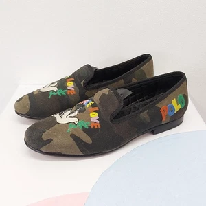 Ralph Lauren Paxton Camo Loafers Size UK 9 Mens Green RMF20-AO - Picture 1 of 7