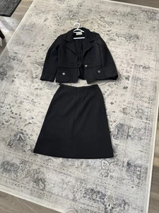 Traje Falda Kimberly Vintage Años 60 Lana Pura Carbón De Colección 12 Usado en Excelente Condición - Imagen 1 de 9