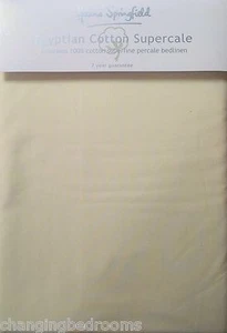 EINZELGRÖSSE FLACHES LAKEN ÄGYPTISCHE BAUMWOLLE 200 TC CREME HELENA SPRINGFIELD DESIGN - Bild 1 von 2