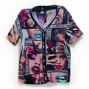 Love J All Over Print Women’s Beauty Graphic top Size medium - Picture 1 of 9