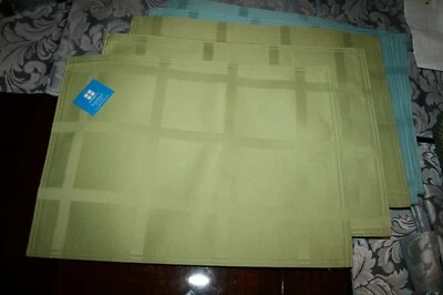 Essential Home Westport Placemat 13 x 18" - 3 Sage and 3 aqua, 6 Ct  - Image 1 of 4