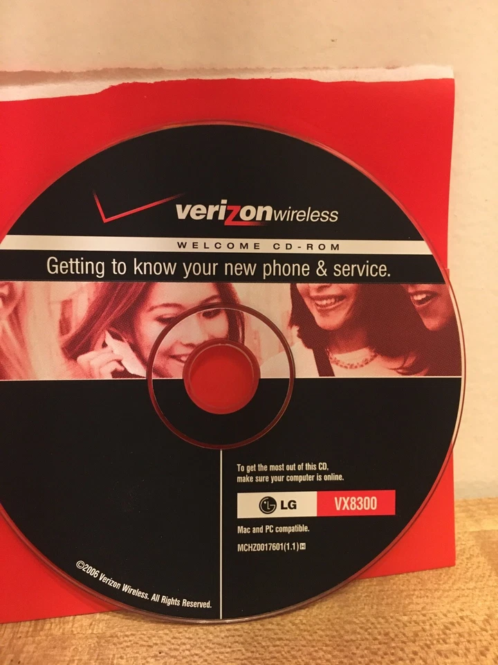 Verizon Welcome CD-ROM / Reference Guide Getting to know your LG VX8300  Cell - Image 1 of 2