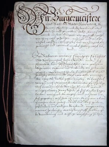 TESTAMENTO MANOSCRITTO PERGAMENA PATRIZIO PFINZING ULTIMA VOLONTÀ NORIMBERGA 1685 - Foto 1 di 9