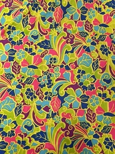 VINTAGE 1960’s FLORAL SILKY JERSEY FABRIC DRESS LENGTH 3 YDS+ - Picture 1 of 2
