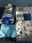 Fortnite Twin Bed Set Comforter Sheets Pillowcases Blanket Blue 6 Piece Set