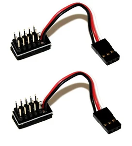 2X Servo Sdoppiatore Piombo 1 Femmina a 5 Maschio per Aerei RC, Auto, Quad, Barche - Foto 1 di 2