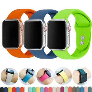 Band Silicone Soft Replacement Strap For Apple Watch Ultra2 9 8 7 6 5 4 Sport - Picture 1 of 26