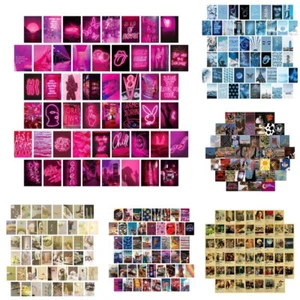 50 Stck. Vintage Wand Collage Kits Ästhetisches Bild Blumen Kunst Postkarte Wohndeko - Bild 1 von 29