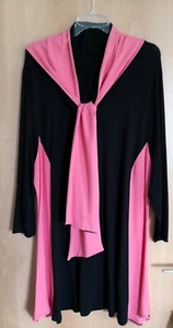 Damenkleid, extravagant, ca. Gr. 44-50, schwarz-apricot, 2 tlg., ungetragen - Bild 1 von 18