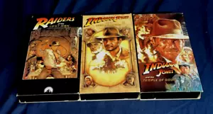 Indiana Jones VHS Lot Trilogy 1981 1984 1989 Raiders Lost Crusade Temple of Doom - Picture 1 of 5