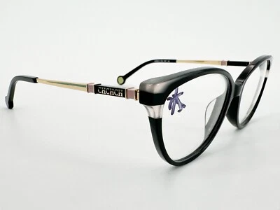 NOS Carolina Herrera VHE851K Eyeglass FRAME 700Y Black 53-15-140 Gold Clear J356 - Image 1 of 4