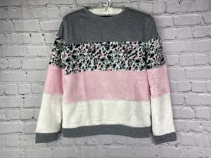 BCBG Girls Pullover Plush Color block Sweatshirt Size Medium 10-12 New - Picture 1 of 8