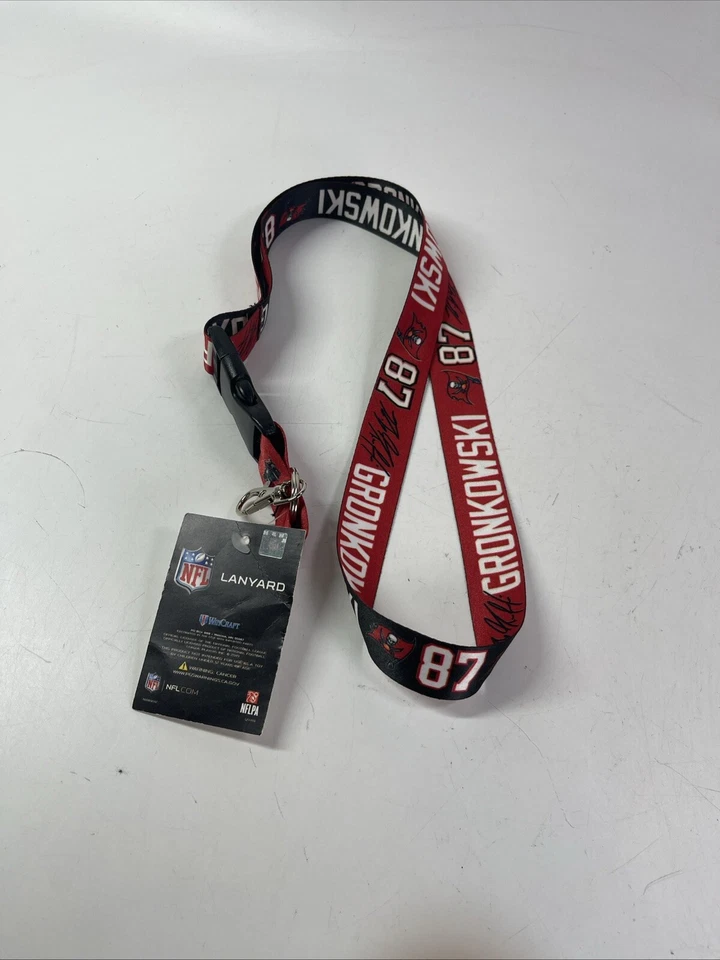 LLAVERO CORDÓN ROB GRONKOWSKI TAMPA BAY BUCANEERS CON HEBILLA DESMONTABLE 1" ANCHO Foto 1 de 1