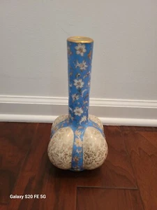 VTG 1880's Karlsbad R. Tischler Vase Porcelain Hand Painted Bohemian Floral - Picture 1 of 6