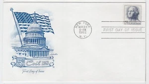 TurtlesTradingPost - George Washington COIL 1962 #1229 FDC - Artmaster Cachet - Picture 1 of 1
