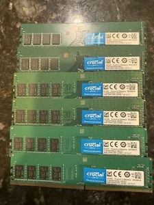 LOT OF 8 Crucial-Micron CT8G4DFD824A 8GB DDR4-2400 UDIMM 1.2V CL17 - Picture 1 of 2