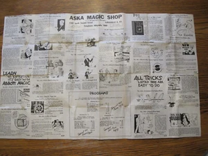LARGE 1950'S ADVERTISEMENT FOR MAGIC TRICKS. ASKA MAGIC SHOP LOUISVILLE, KY - Picture 1 of 3