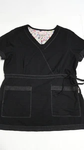 Koi Scrub Top Gr. M schwarz Kathy Peterson Baumwolle/Poly Mischung Taschen - Bild 1 von 14